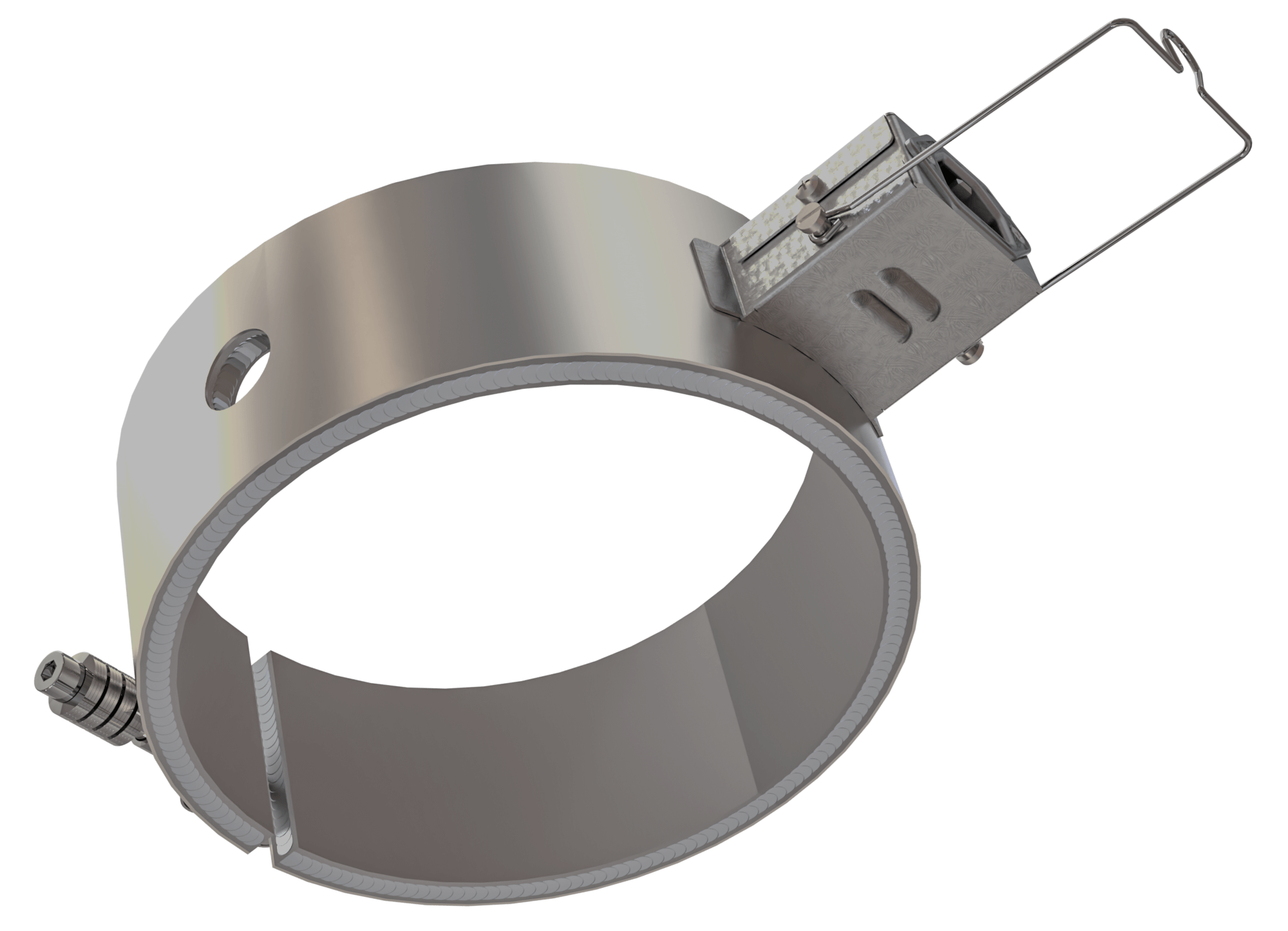collier chauffant, pour températures jusqu'à 450 ° C, moulage par injection, extrusion, conception écoénergétique, flux thermique homogène, alésages, évidements, thermocouple intégré, système conforme au contour