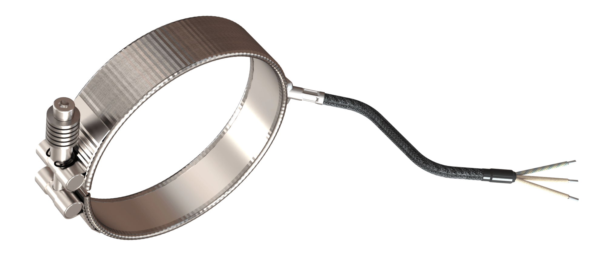 collier chauffant „haute charge“,  pour températures jusqu'à 450 ° C, moulage par injection, extrusion,  alésages, évidements, sans effet de stockage, réactif, mineralisole