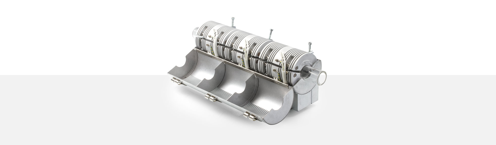 Ensembles chauffage-refroidissement intensif, pour températures jusqu'à 450°C, extrusion, moulage par injection, PVC, systèmes de recyclage, ventilateurs, refroidissement par air, systèmes à forte intensité de refroidissement, temps de chauffage minimal
