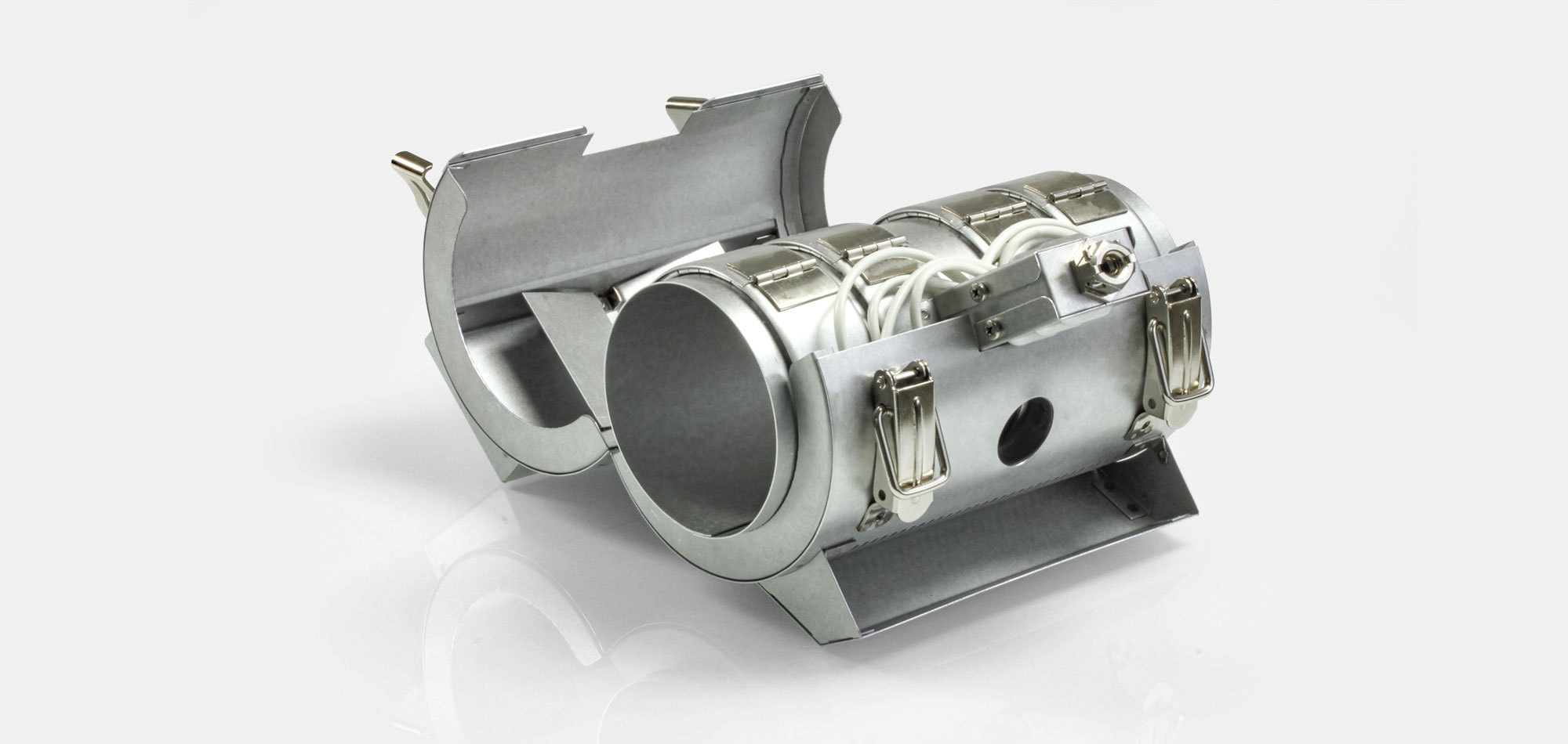 Ensembles chauffage-refroidissement, pour températures jusqu'à 280°C, extrusion, moulage par injection, PVC, systèmes de recyclage, ventilateurs, refroidissement par air, isolation ,mica isolé