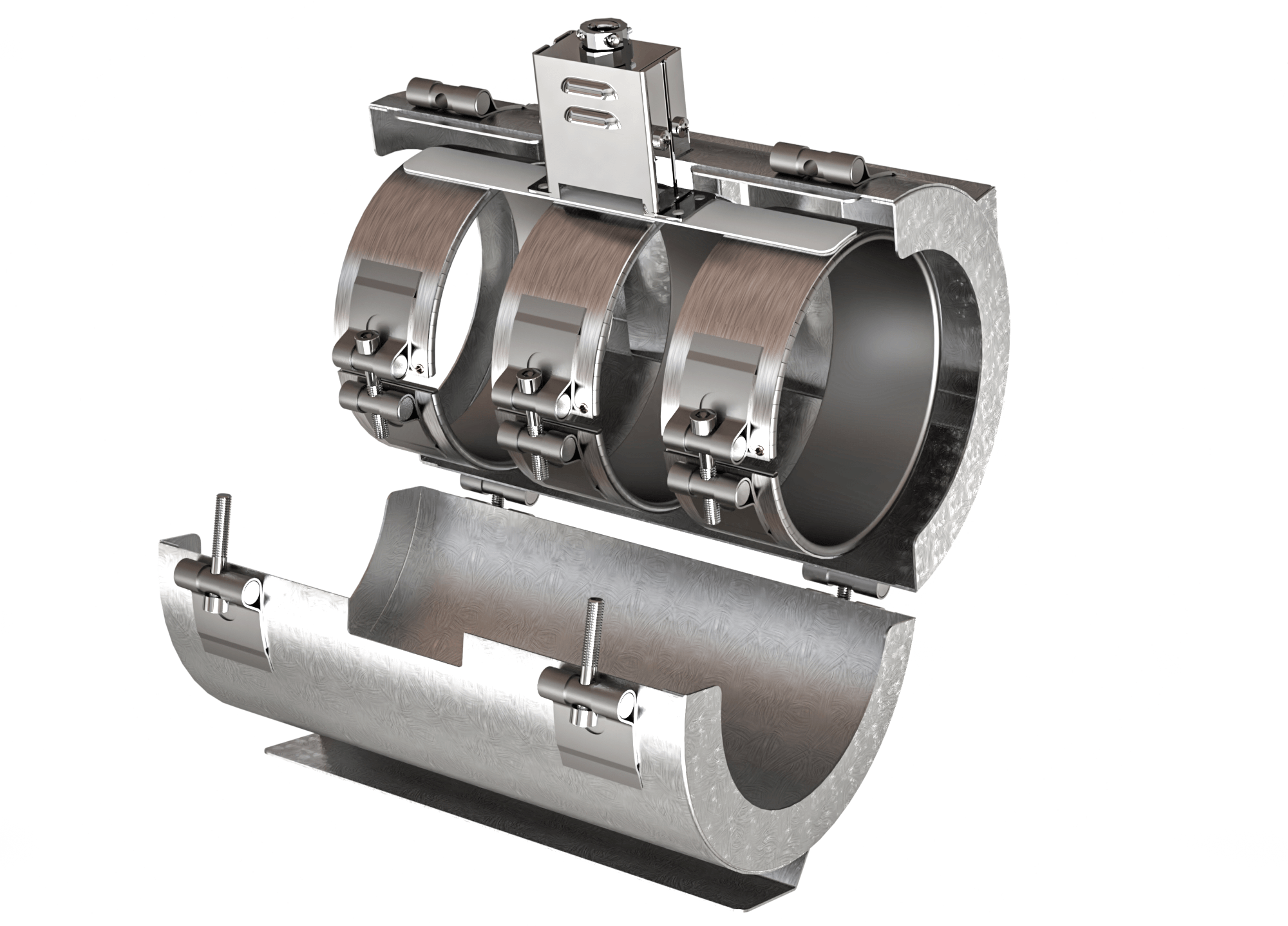 Ensembles chauffage-refroidissement, pour températures jusqu'à 280°C, extrusion, moulage par injection, PVC, systèmes de recyclage, ventilateurs, refroidissement par air, isolation ,mica isolé