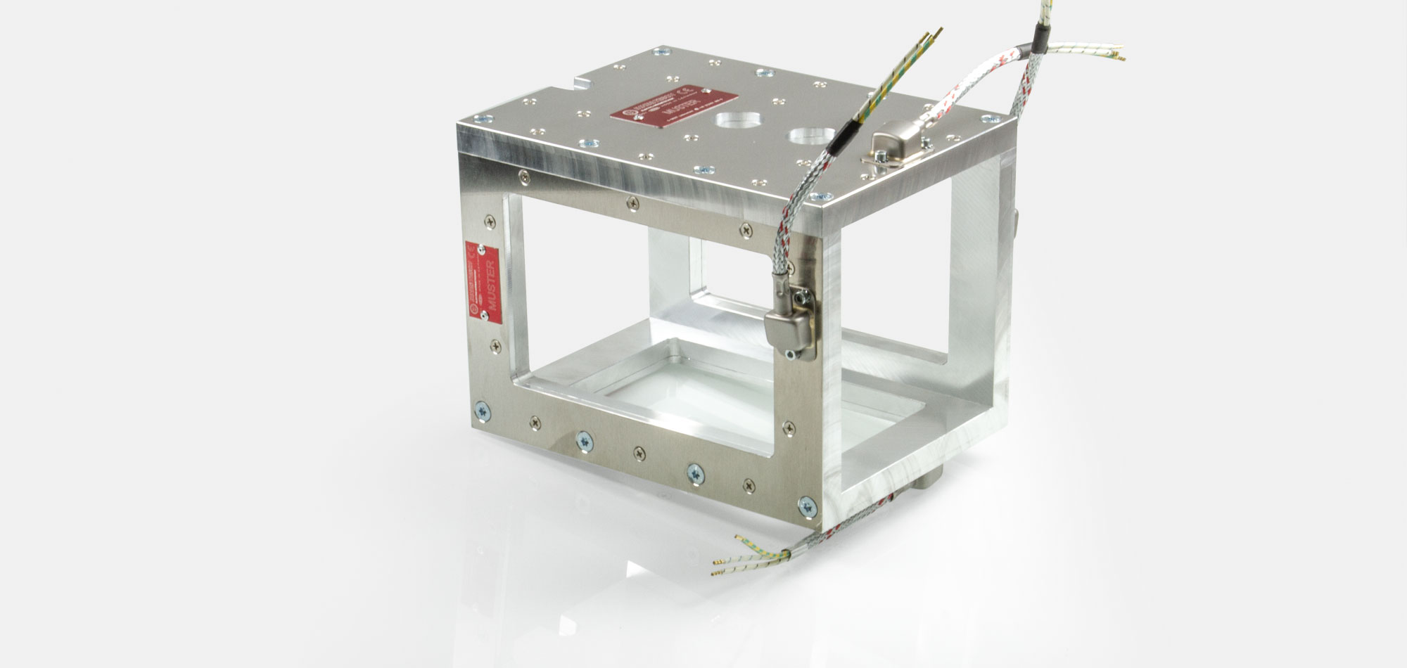 Chauffage d'outillage, Chauffant Plat, Collier Rectangulaire, pour des températures jusqu'à 450°C/550°C, extrusion, moulage par injection, technologie des plastiques, alésages, évidements, connexion frontale, économe en énergie, homogène flux de chaleur