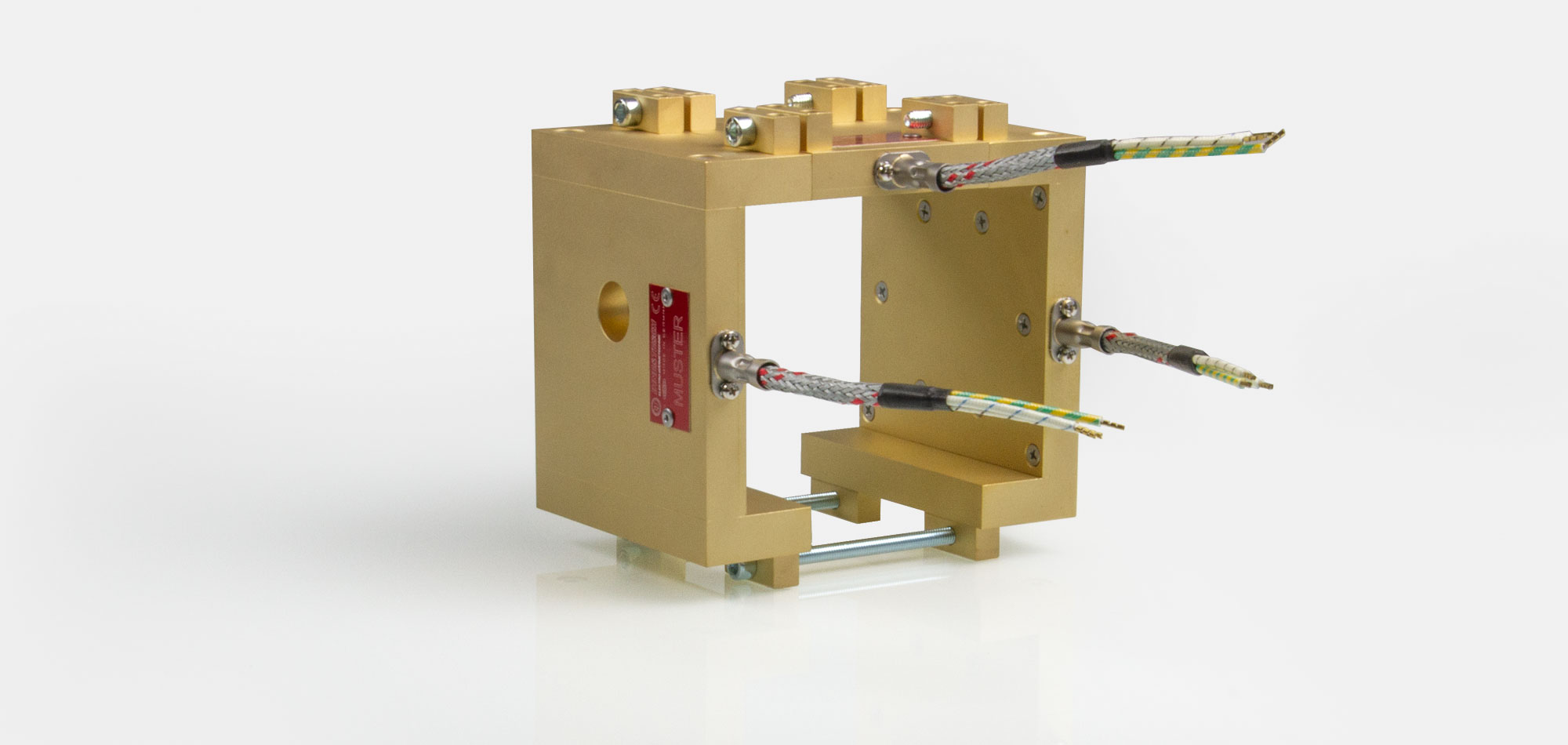 Chauffage d'outillage, Chauffant Plat, Collier Rectangulaire, pour des températures jusqu'à 450°C/550°C, extrusion, moulage par injection, technologie des plastiques, alésages, évidements, connexion frontale, économe en énergie, homogène flux de chaleur