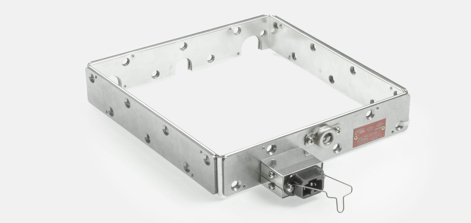 Chauffage d'outillage, Chauffant Plat, Collier Rectangulaire, pour des températures jusqu'à 450°C, extrusion, moulage par injection, technologie des plastiques, alésages, évidements, support de capteur de chaleur, thermocouple intégré, mineralisole