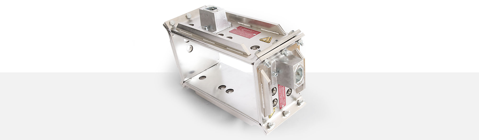 Chauffage d'outillage, Chauffant Plat, Collier Rectangulaire, pour des températures jusqu'à 450°C, extrusion, moulage par injection, technologie des plastiques, alésages, évidements, support de capteur de chaleur, thermocouple intégré, mineralisole