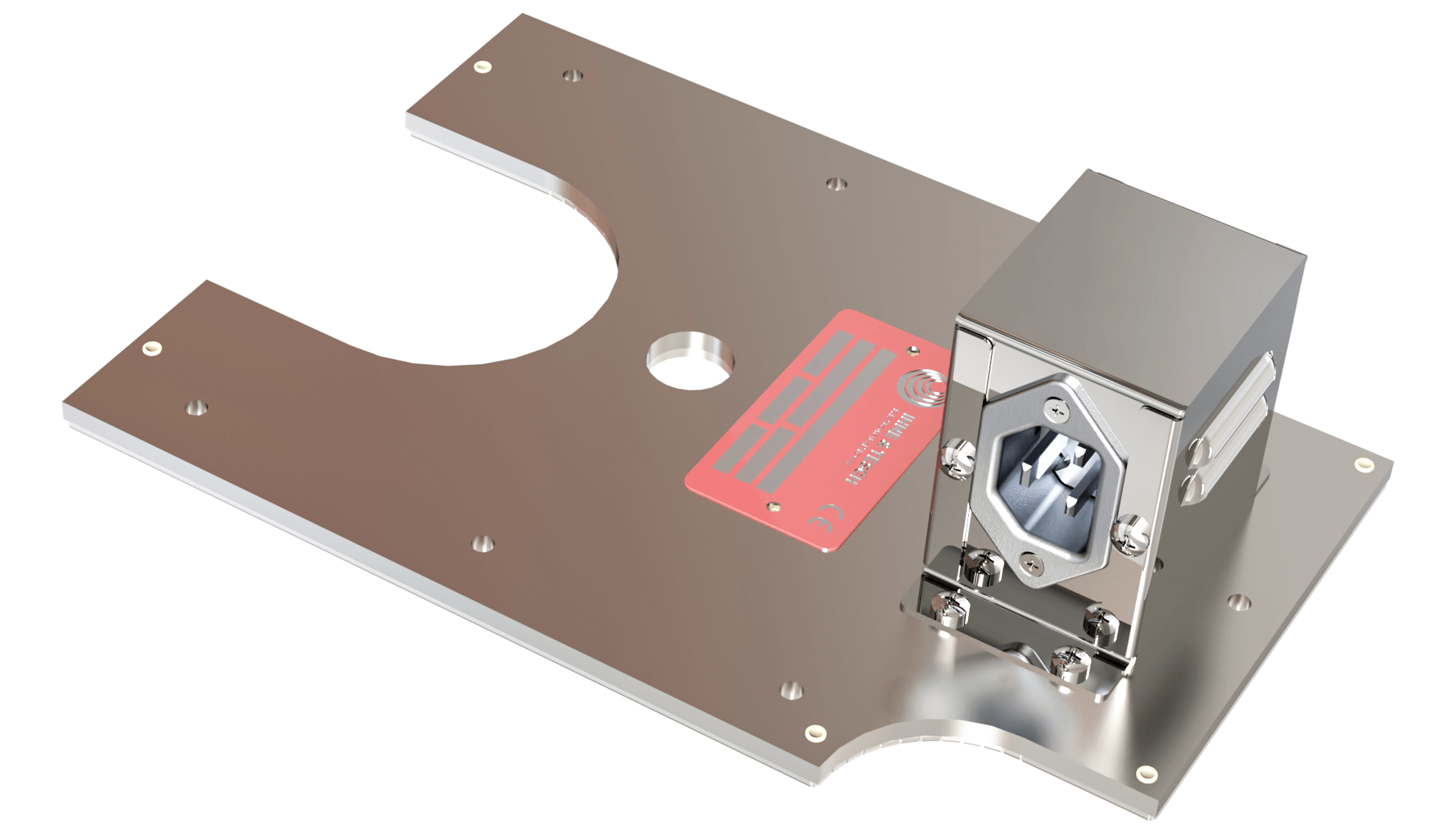 Chauffage d'outillage, Chauffant Plat, Collier Rectangulaire, pour des températures jusqu'à 450°C, extrusion, moulage par injection, technologie des plastiques, alésages, évidements, support de capteur de chaleur, thermocouple intégré, mineralisole