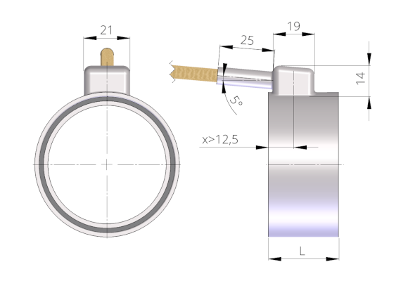 fig. 9: capot axial 5°