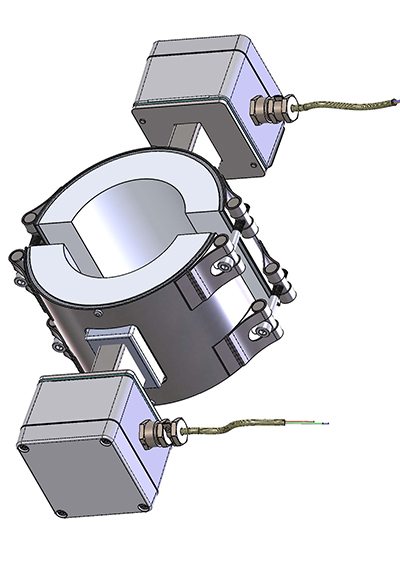 Résistances surmoulées Exemple 2 Boîtier en aluminium standard / tube plat, IP54 / 65