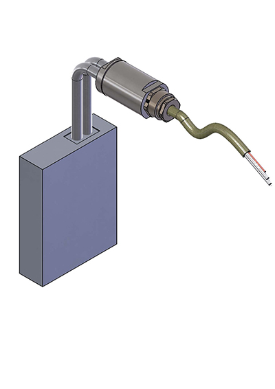 Résistances surmoulées Exemple 4 Boîtier de raccordement en acier inoxydable, IP65